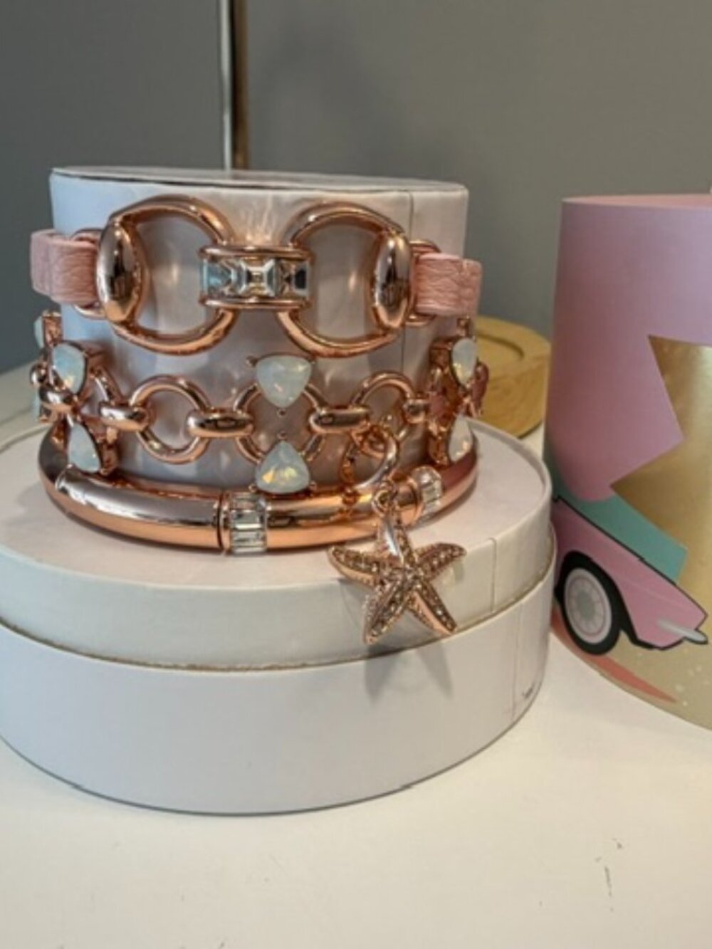 Bomb Party Summer Stacks 2026 "Rosewater Reef" Bracelet Stack - Rose Gold (NIB)